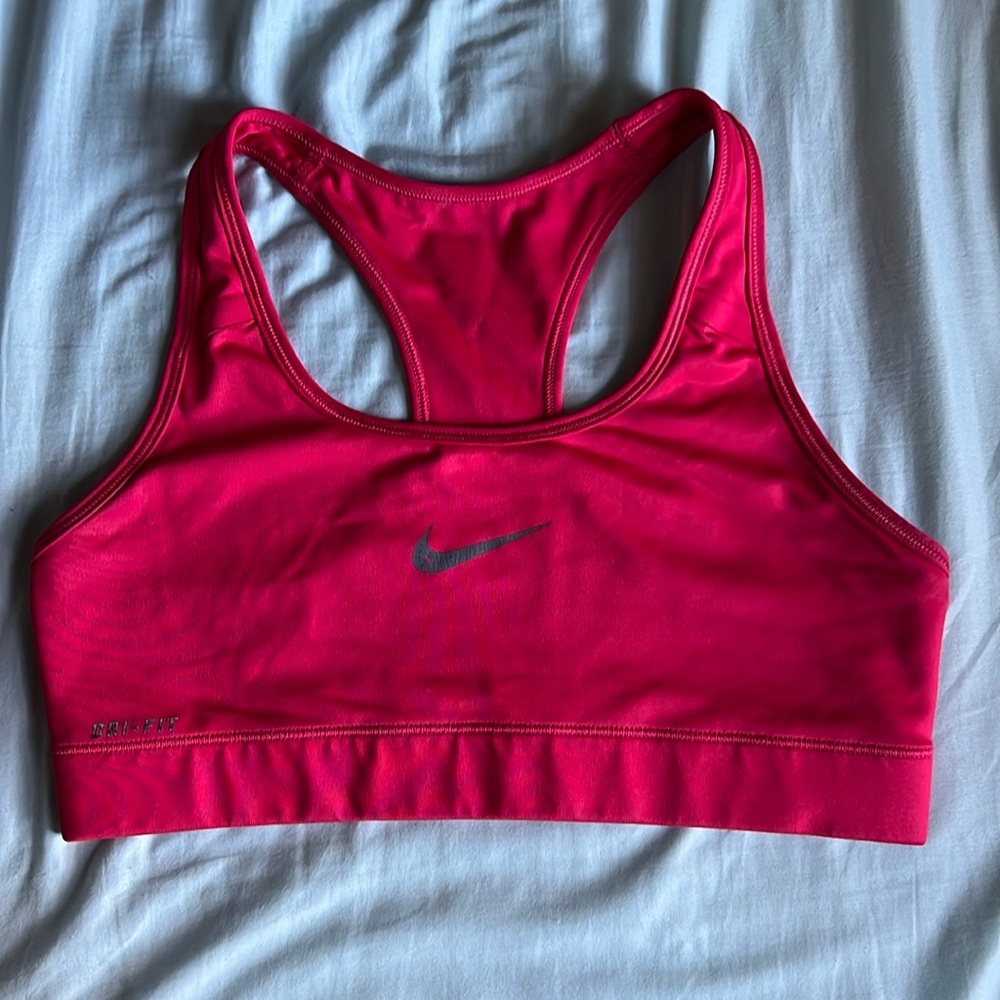 Hot Pink Nike Dri-Fit Sports Bra